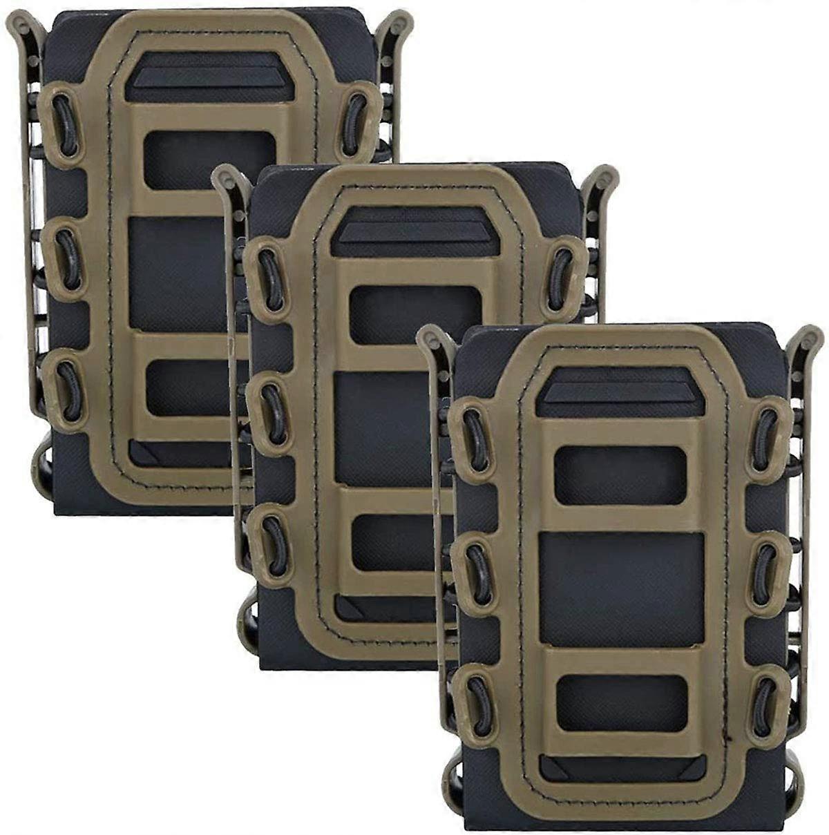 Mag Pouch 3PCS Tactical Magazine Pouches Molle Softshell Carrier for 5.56/7.62mm Airsoft M4 AR AK