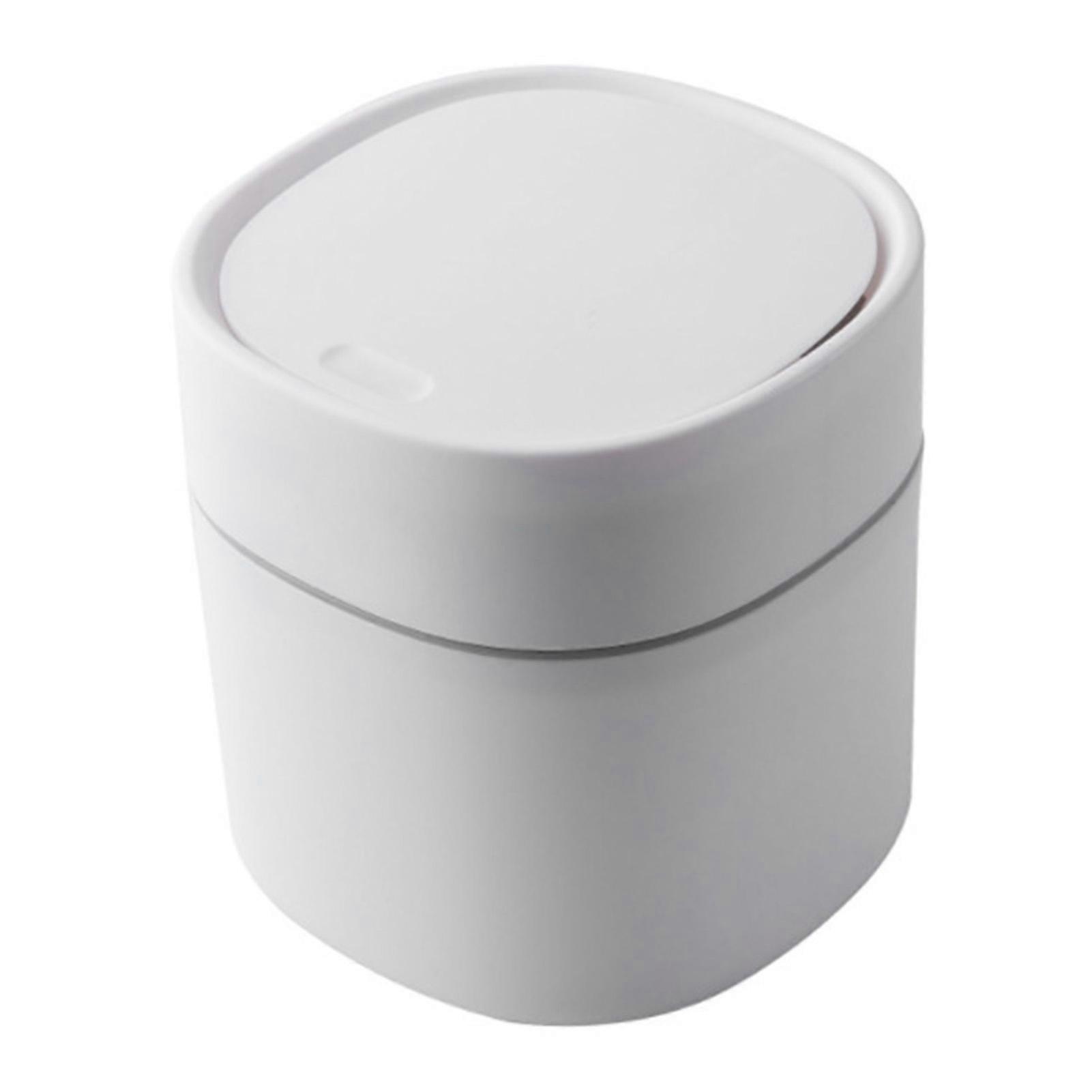 Cute Mini Desktop Trash Can Fashion Trash Nightstand Trash Can Garbage Bin for Makeup Table Study