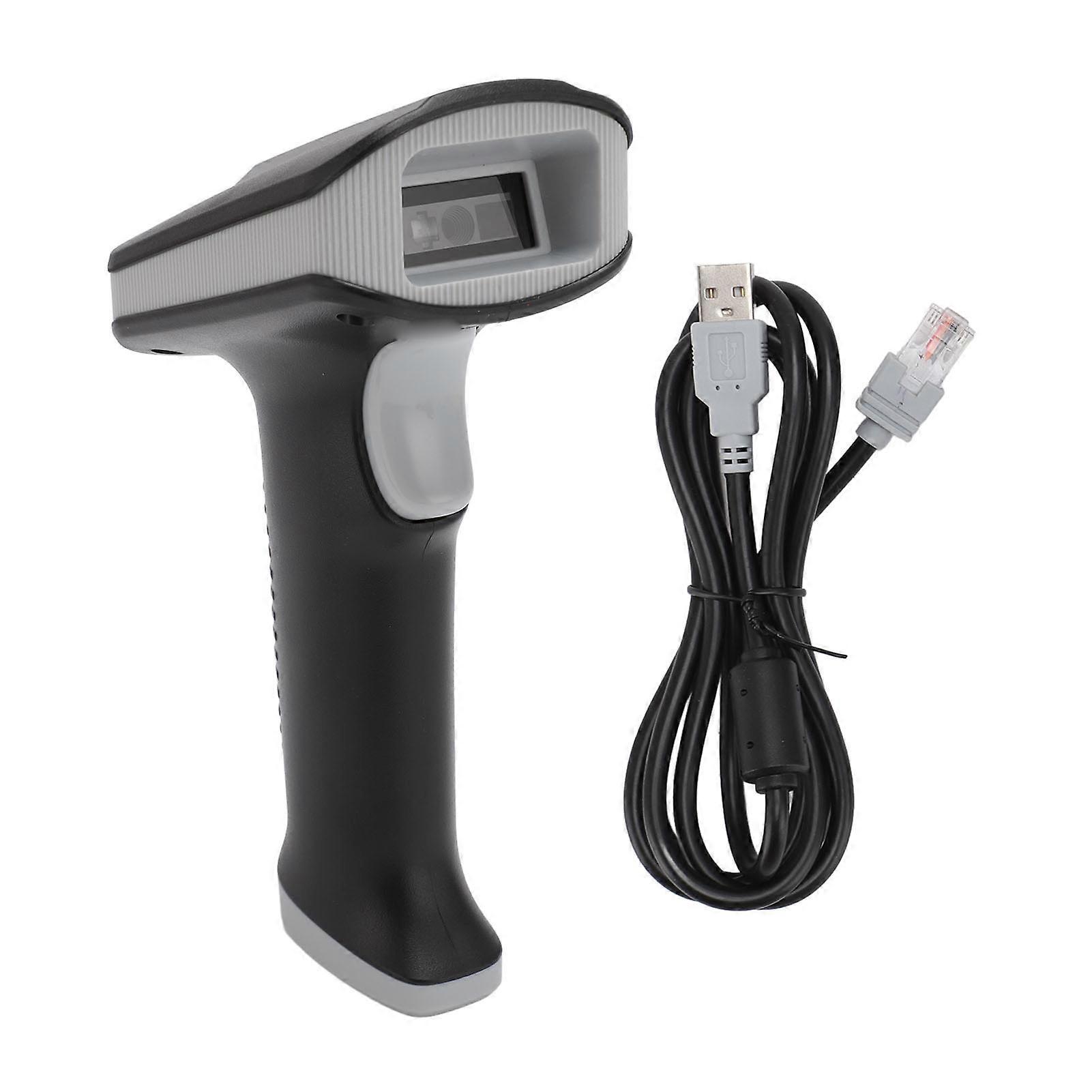Handheld Scanner USB Interface 120FPS Button Auto Sensing Continuous Mode Wired Barcode Reader for 1D 2D QR Code