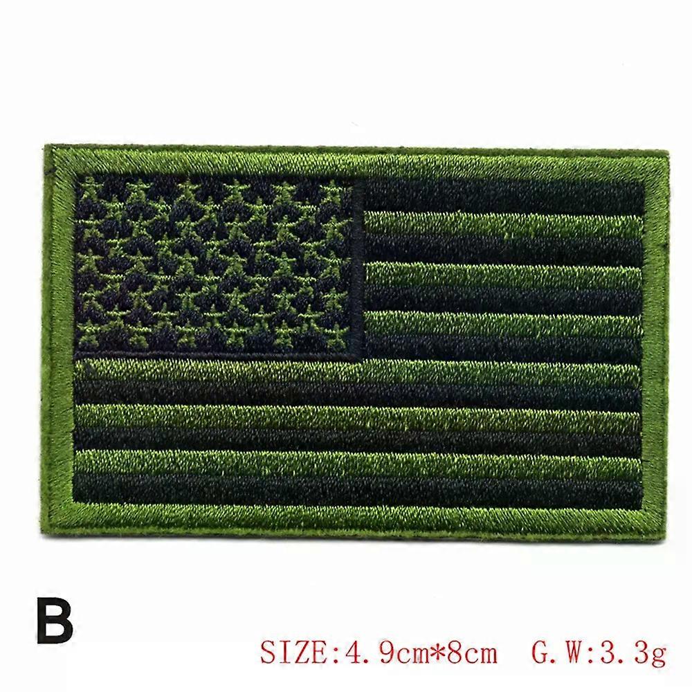 Patch bordado de linha com bandeira americana Táticas militares patrióticas dos EUA Ferro ou costurar em qualquer peça de vestuário