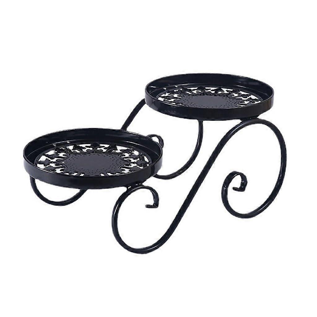 Multi Tiered Plant Stand Indoor Flower Rack - Black Multifunctional Plastic Multi-Tier Flower Shelf for Home Decor