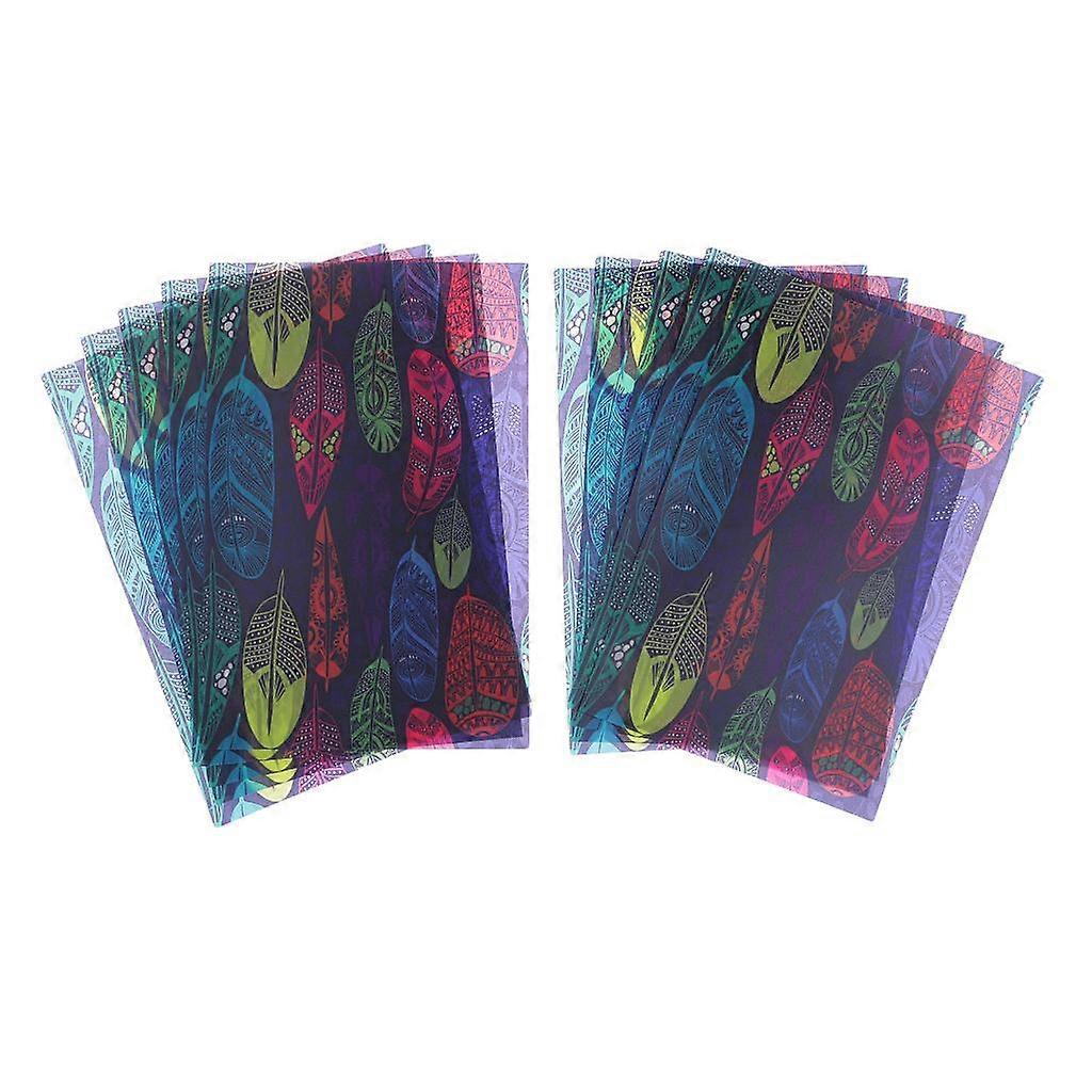 Feather Print Wrapping Waxed Wax Paper Sheets for Soap Craft - Pack of 10Pcs