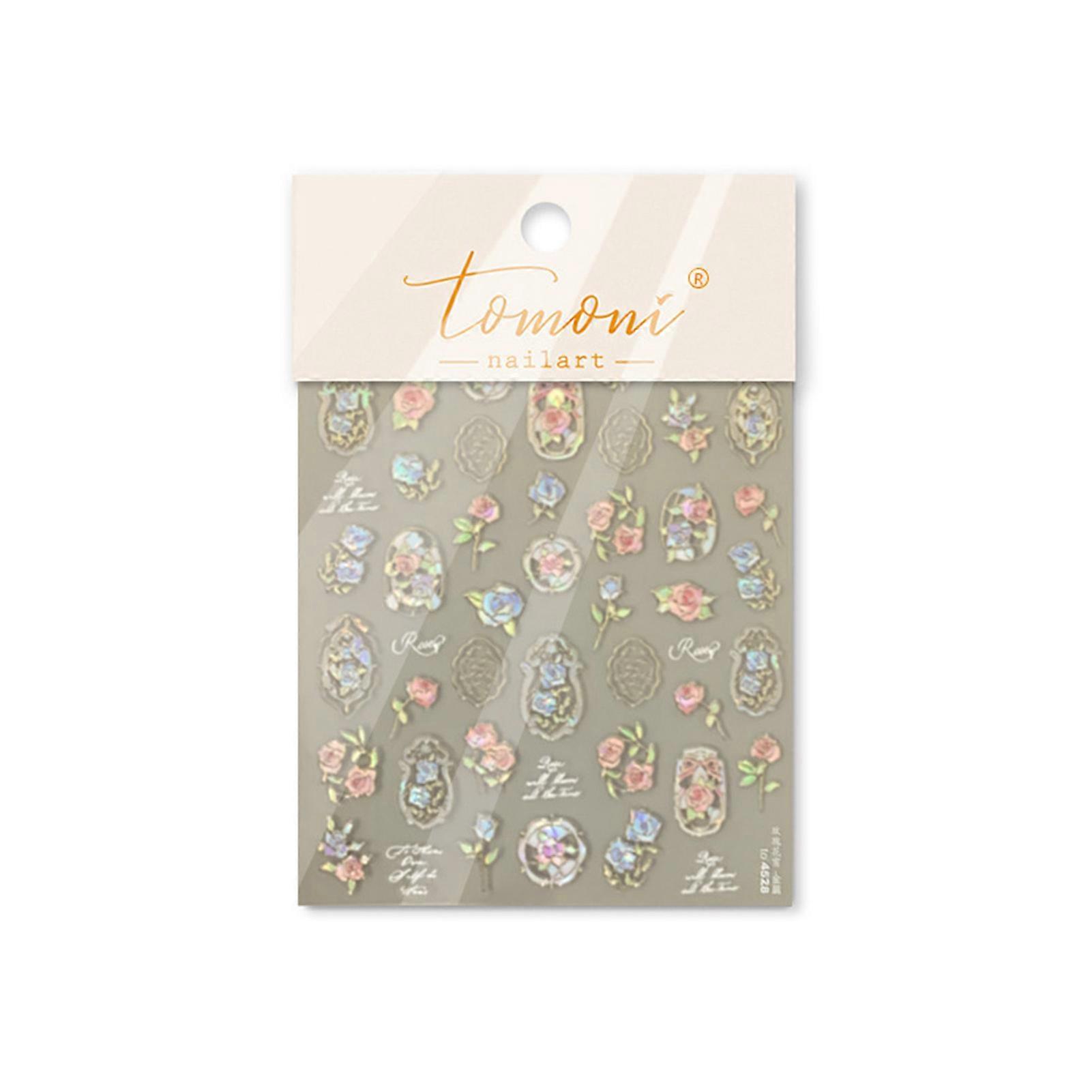 Stamping Flower Nail Stickers Seashell Pattern Nail Decals Nail Sticker