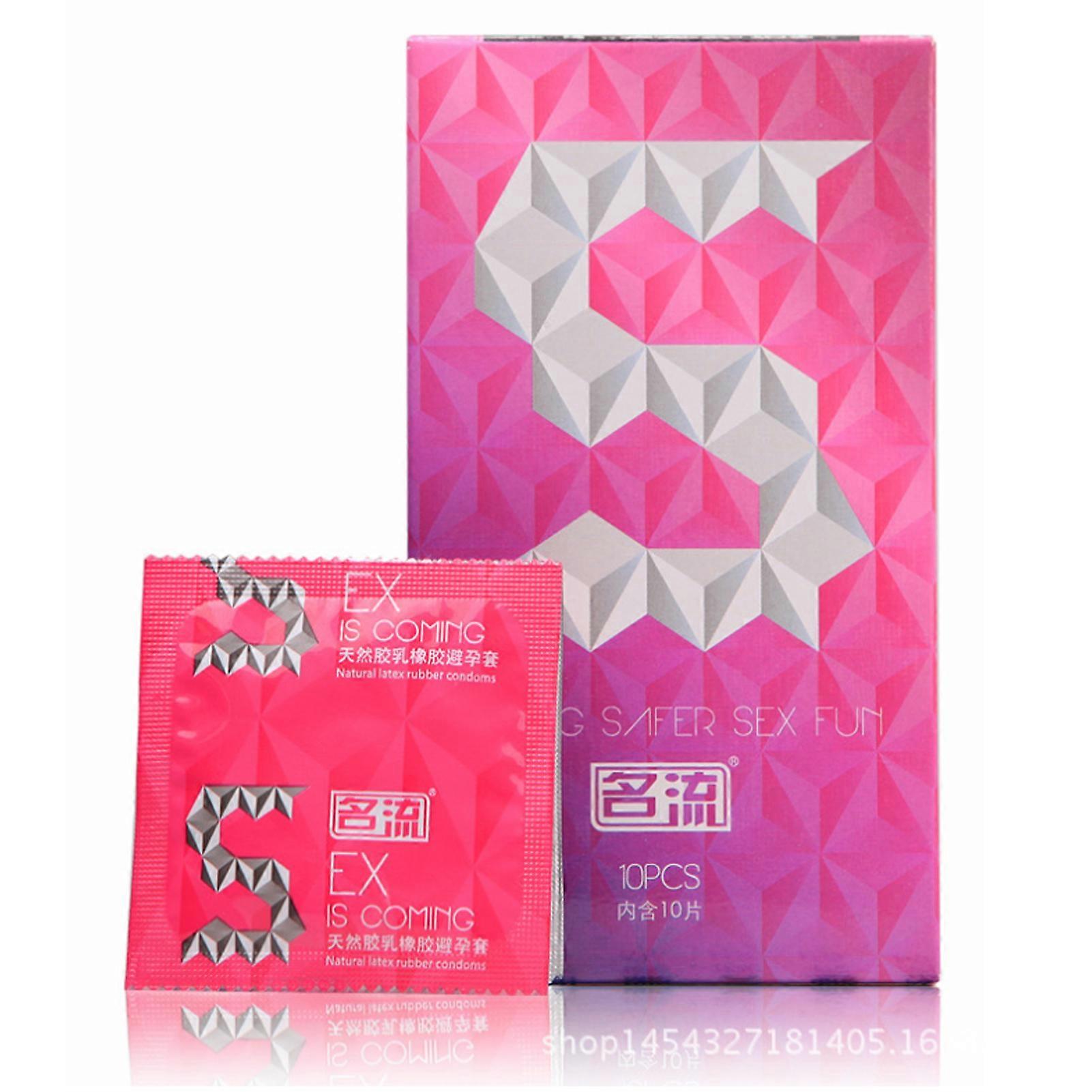 10PCS Natural Latex Condom Large Particles