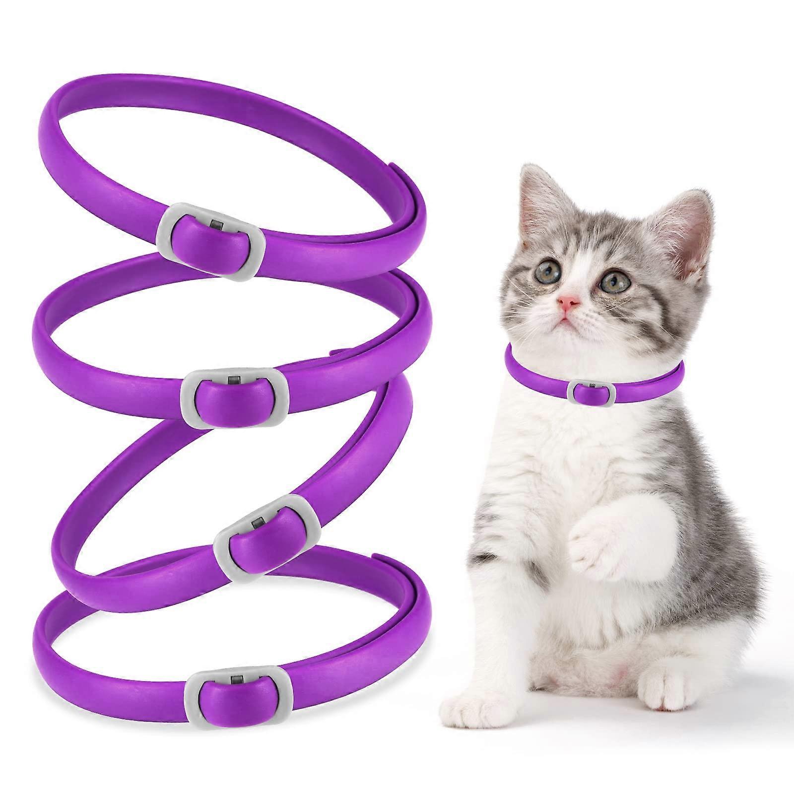 4 Pack Calming Collar for Cats, Cat Adjustable Calming Collar, Cat Pheromone Collar