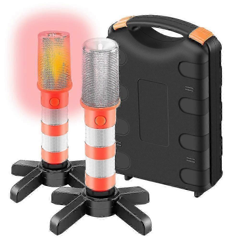 Emergency Roadside Strobe Light Led Flash Warning Light (1Pc, Orange)