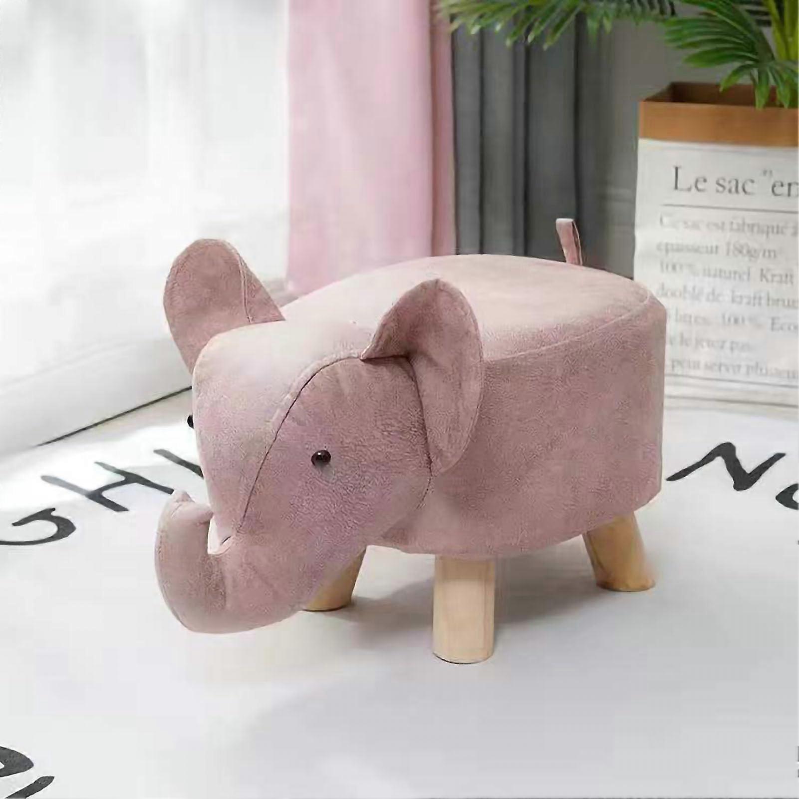 Cute Animal Footstools, Footrest Ottoman with Soft Padded Cushion and Non Slip Feet