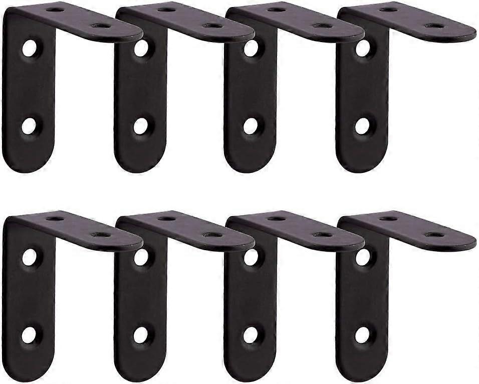 Corner Bracket Shelf Bracket,Heavy Duty Black Stainless Steel L Corner