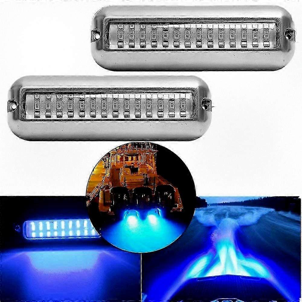 2 Pieces of 42 LED Underwater Marine Lights for Boats, Transom Lights in Blue, Ideal for Pontoon Usage