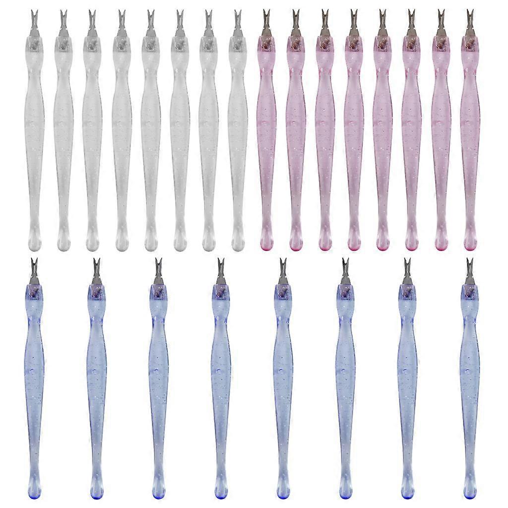 24Pcs Nail Cuticle Calluses Pusher Cleaner Fork