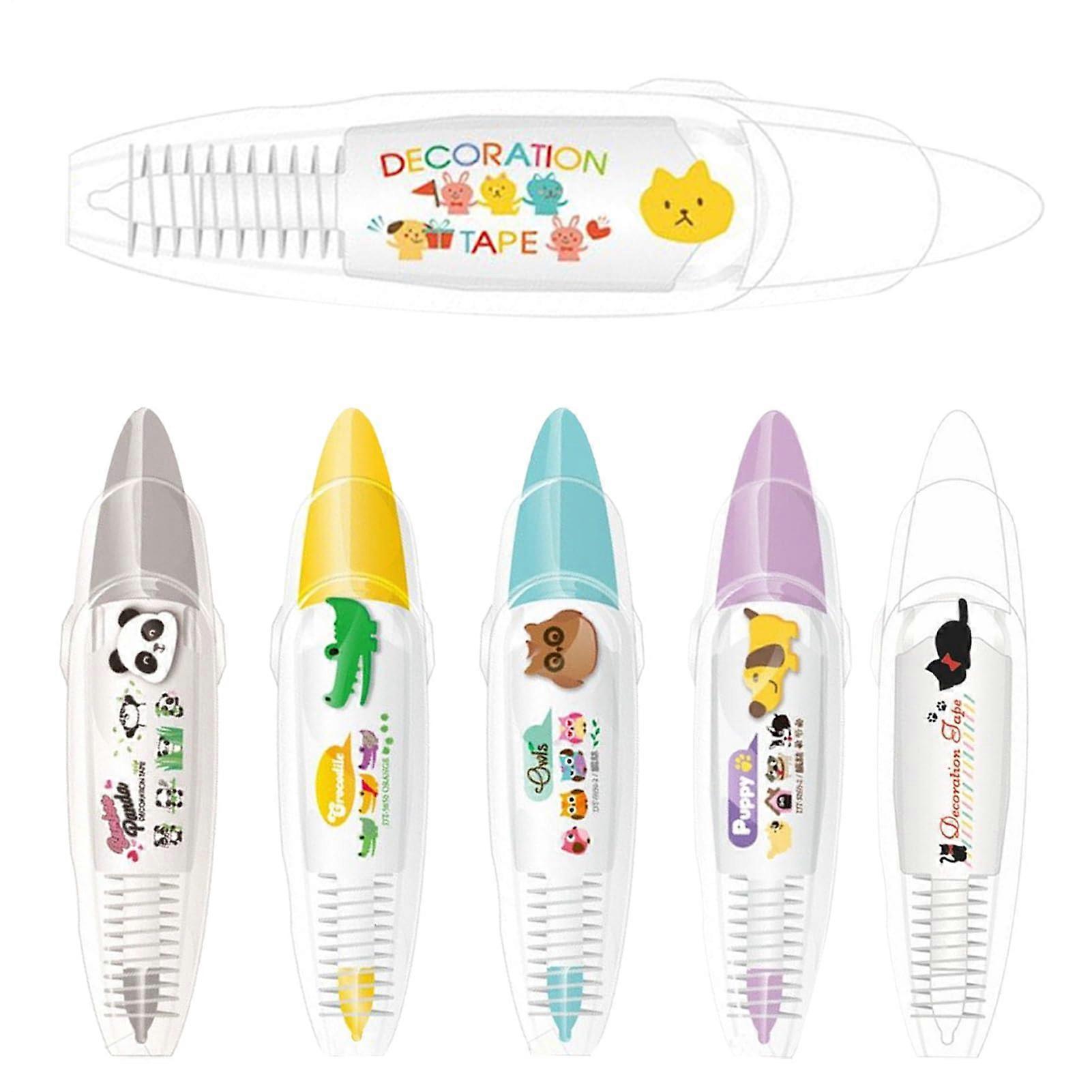 Roller Ribbon Pen, Decorative Pens for Kids Correction Tape Pen Roller Tip Design