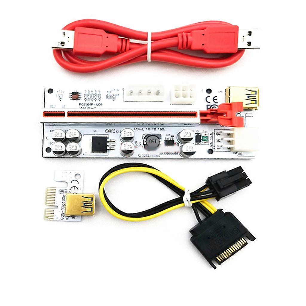 Efficient PCIE Riser for Express Cable For Video Card X16 Extender PCI-E Riser Card Anti-burn Machine Chip Faster Transm Red
