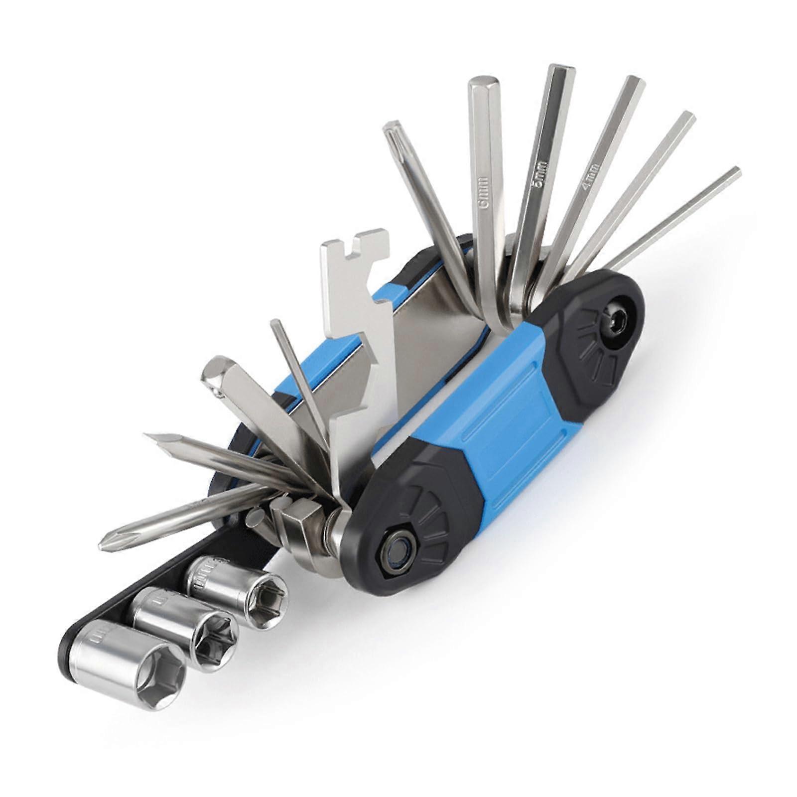 Foldable Metric  Tool, 16in1, multifunctional bicycle  tool, folding key, bicycle  tool Ref: 3487