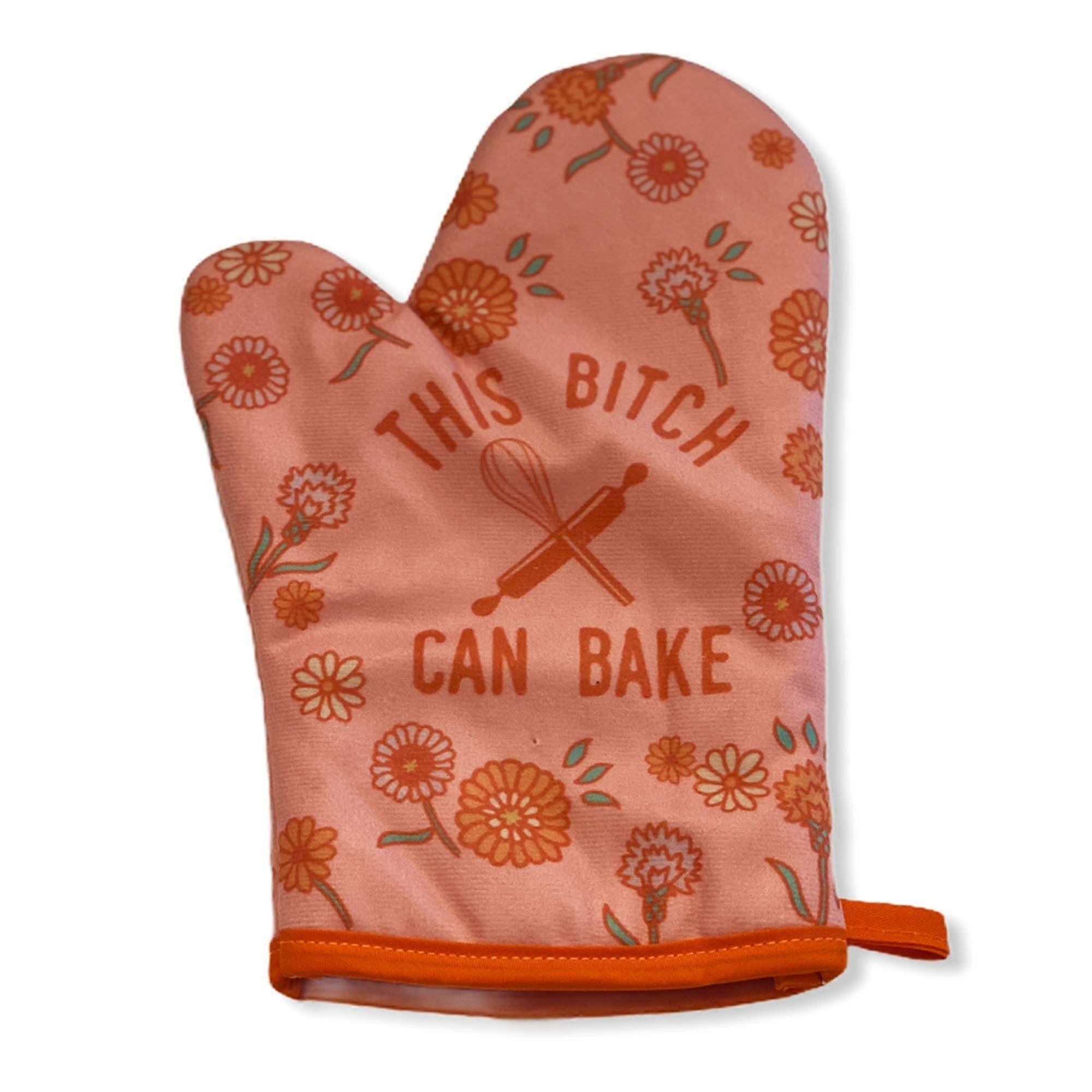 Innovative Kitchen Oven Glove with Fun Food Baking Graphics