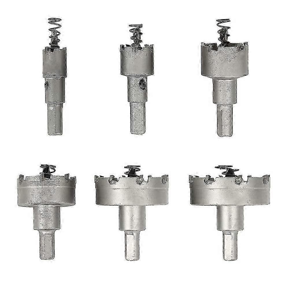 مجموعة منشار ثقب كربيد مكونة من 6 قطع للمعادن والخشب والألمنيوم والصلب والنحاس - 16/22/30/40/50 مم