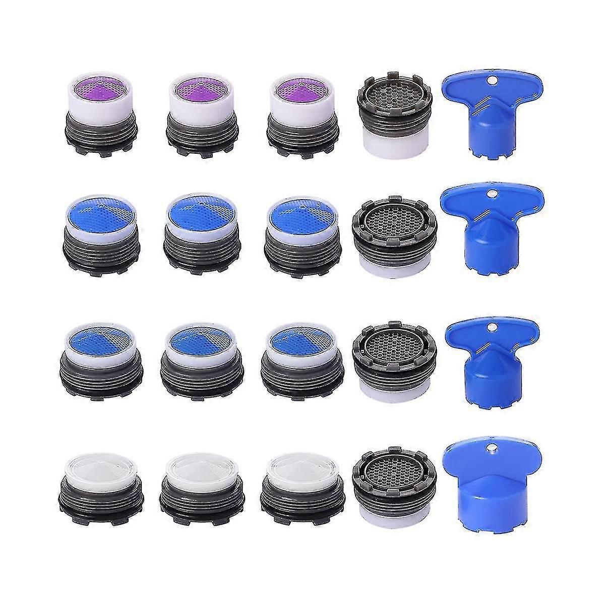 20pcs Faucet Aerators M16.5 M21.5 M24 Water Saving Flow Restrictor Splash Reducer for Tap