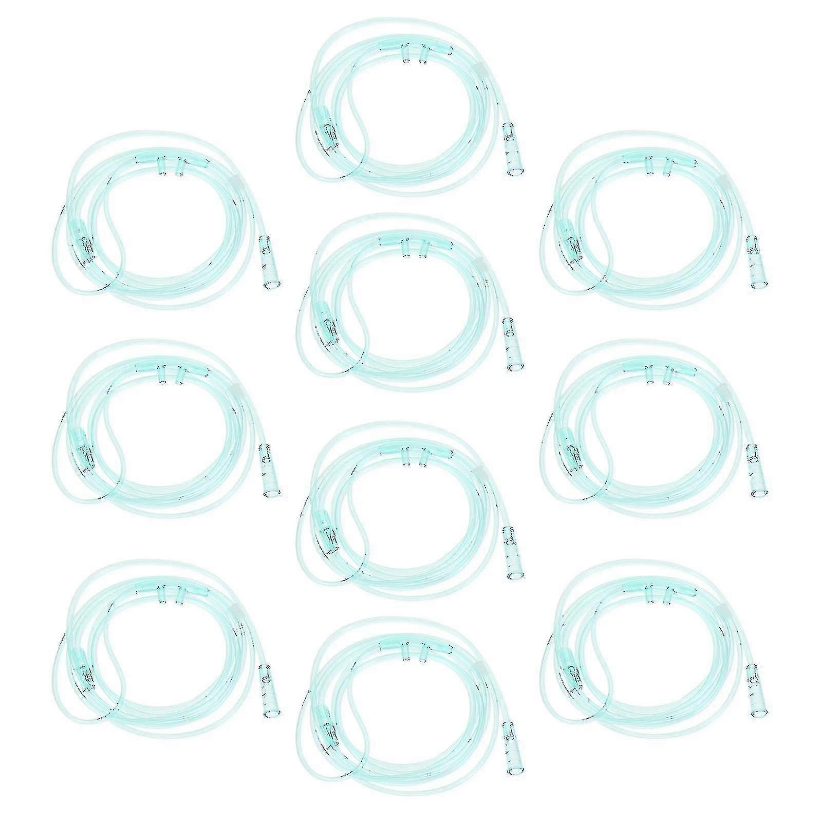 10db oxigén orrkanül puha, állítható csővel otthoni orvosi használatra, 10 db csomag