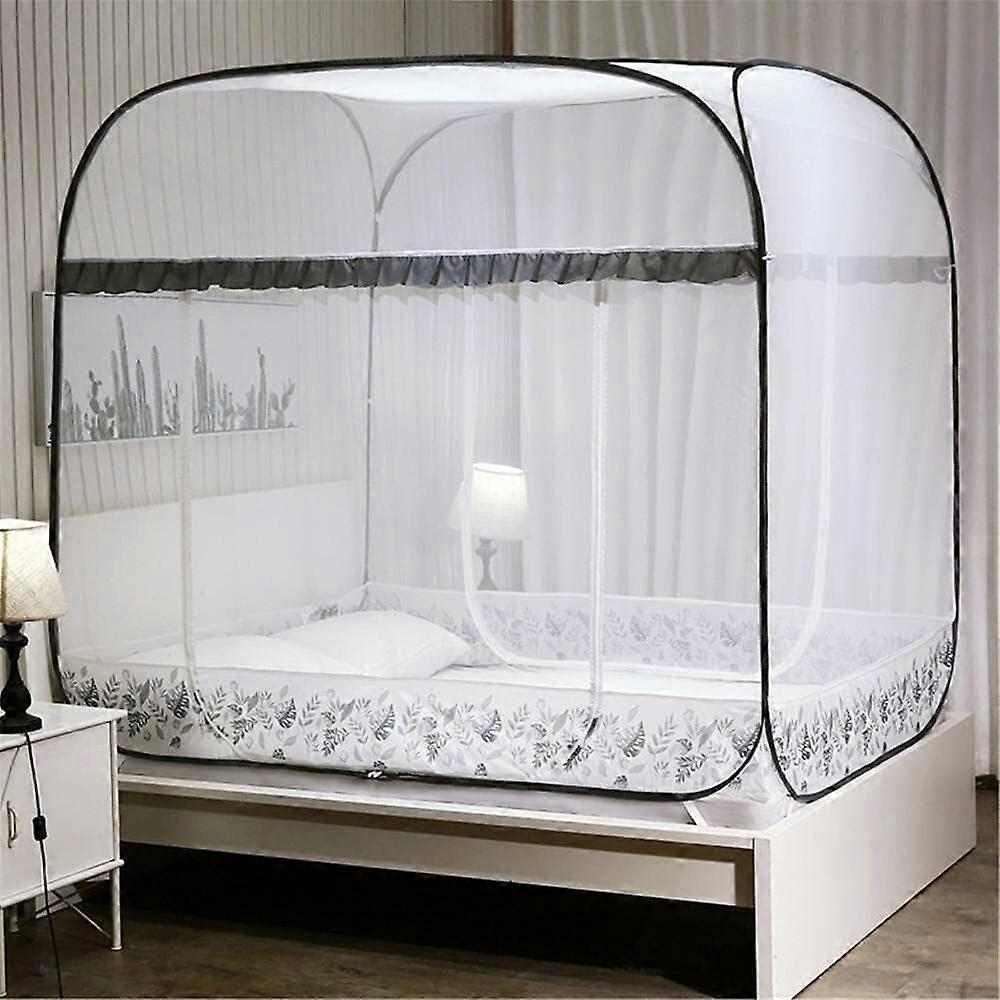 Mosquito net, portable, foldable mosquito net, mosquito net for the bed, bed net tent, ideal for at home or on vacation (1.5 m) 1.5m