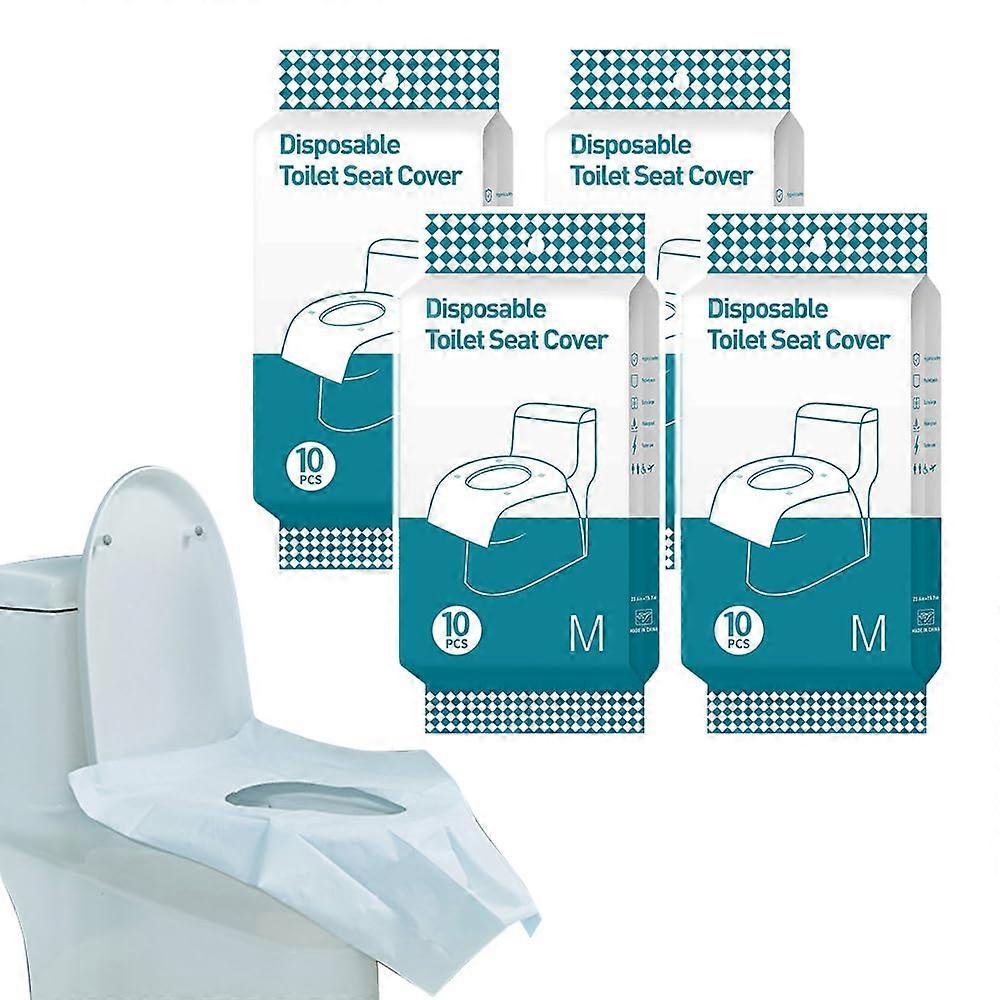 Disposable Toilet Pads 40-Count Pack - Extra Soft, Waterproof, Blue Pro