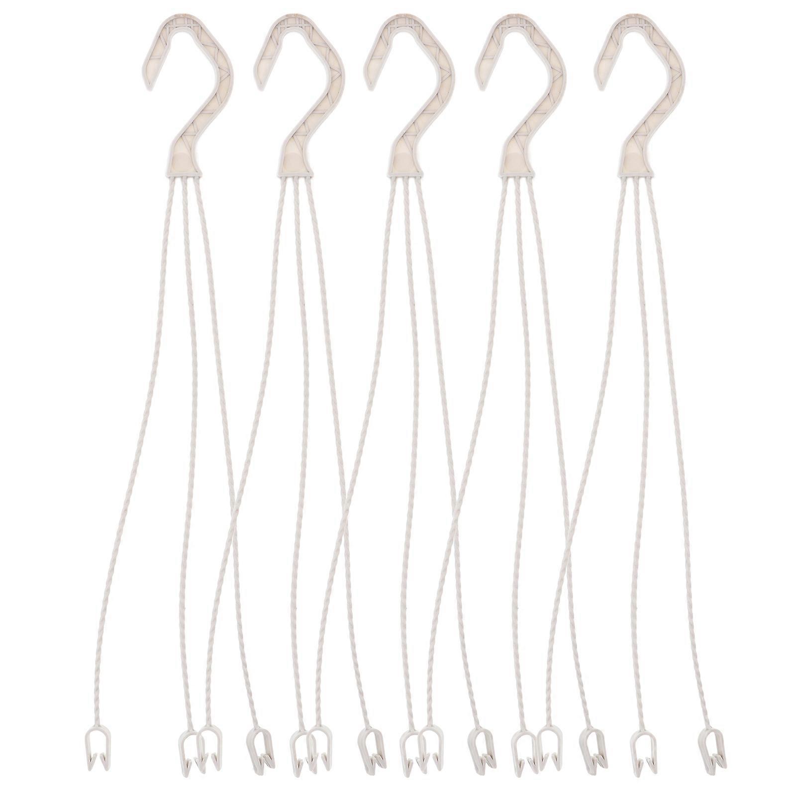 5pcs Plastic Planter Hooks for Gardening Hanging Flower Pots Holders