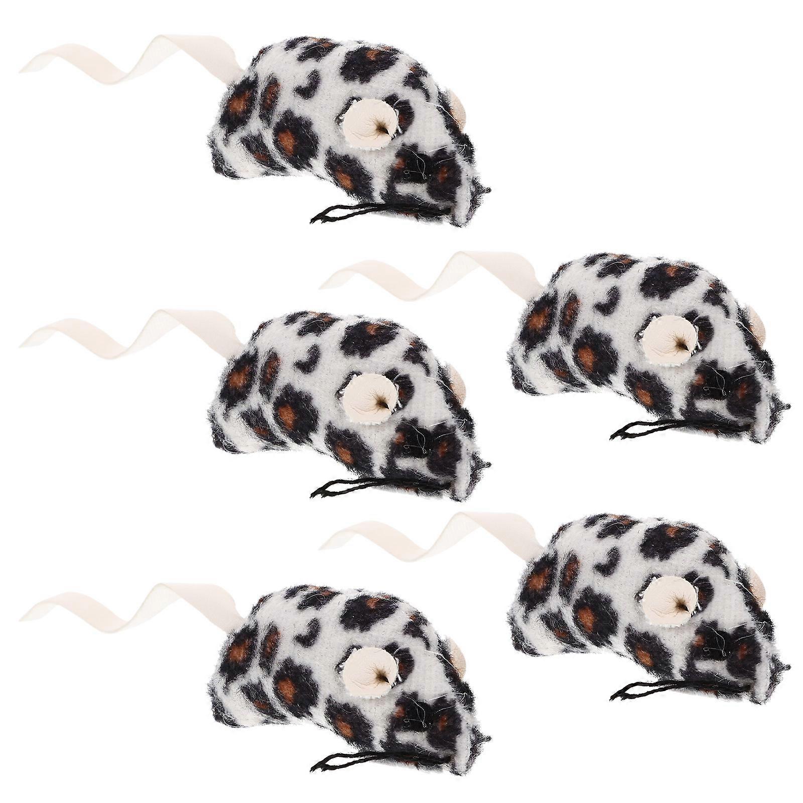 Mouse Toy For Cats Scratching Indoor Playtime Assorted Color 15.00X3.00X2.00CM Plush Cartoon 5Pcs