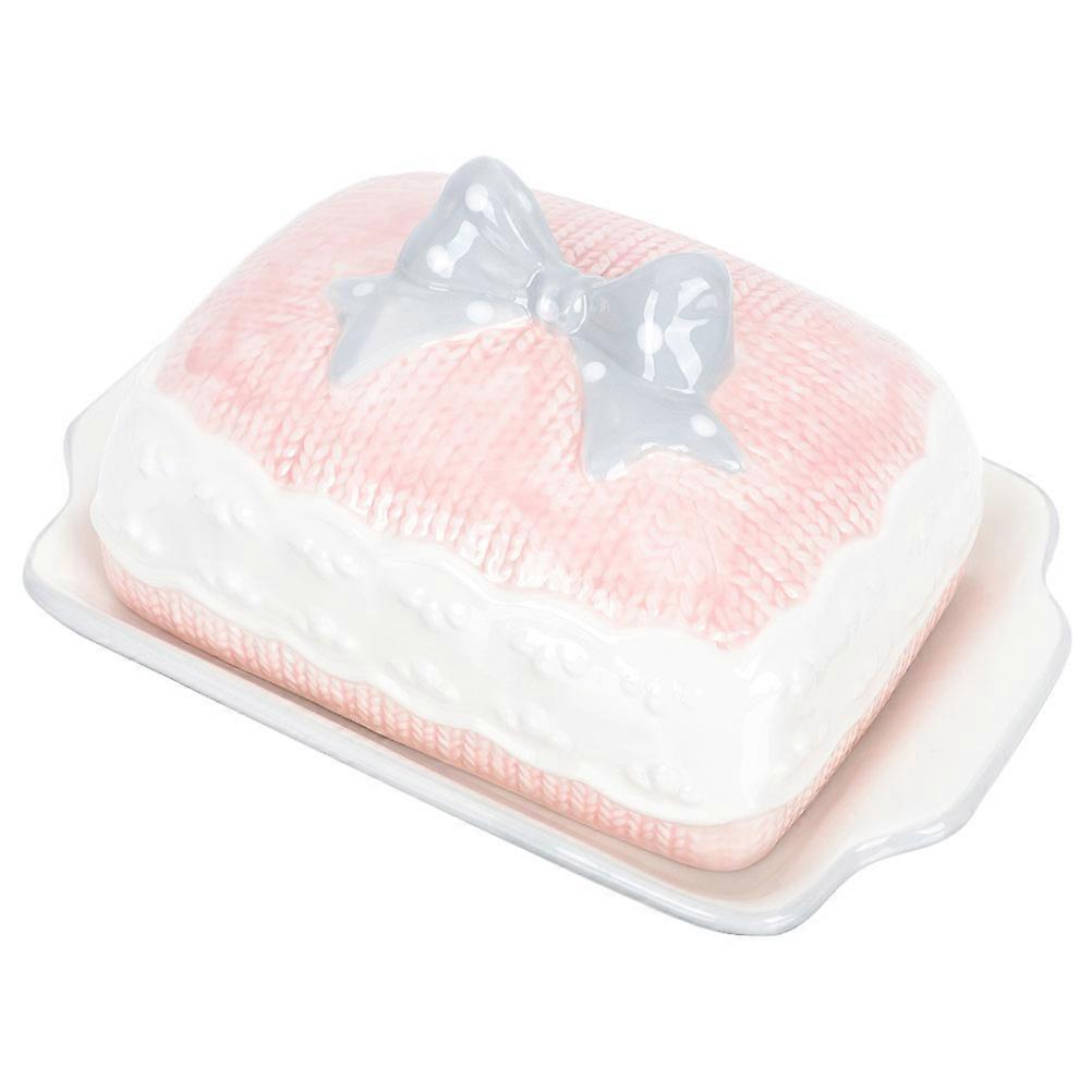 Vintage Butter Container Elegant Appearance Food Storage 7.47X4.91X4.52in Sealed Lid 1Pack