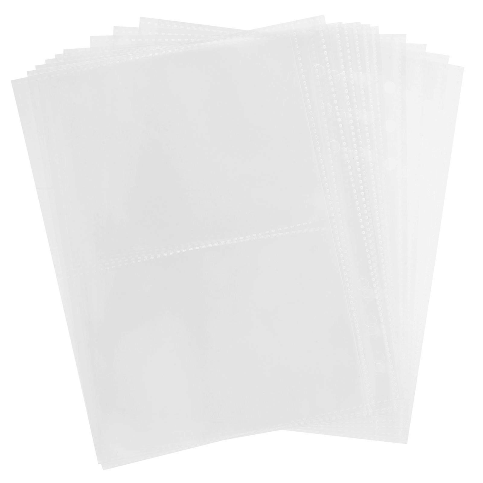 Photo Sheet Protectors White Color A5 Size For Photography Enthusiasts Postcard Storage 50Pcs