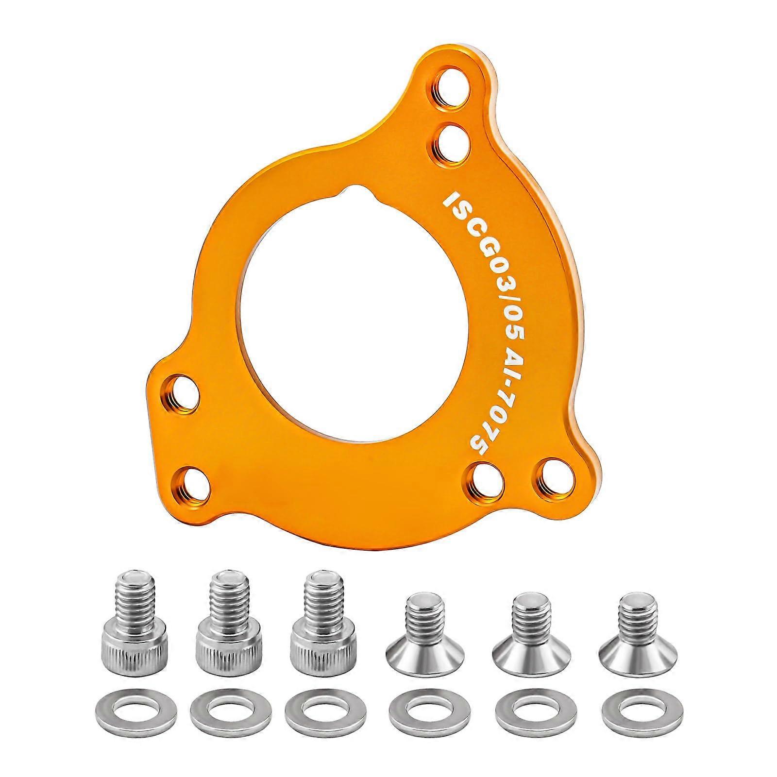 Aluminum Alloy Chain Guide Adapter Bike Conversion Chain Guard Bottom Bracket Plate Chain Guide gold Ref: 3996