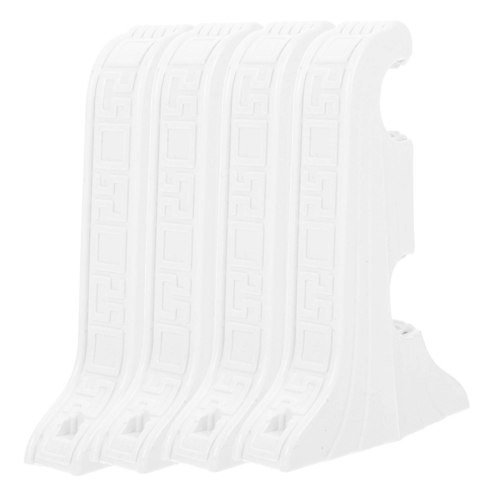 Plastic Curtain Bracket Classic Style Easy To Install For Kitchens Dual Rod Setup Not Included Screws 4Set