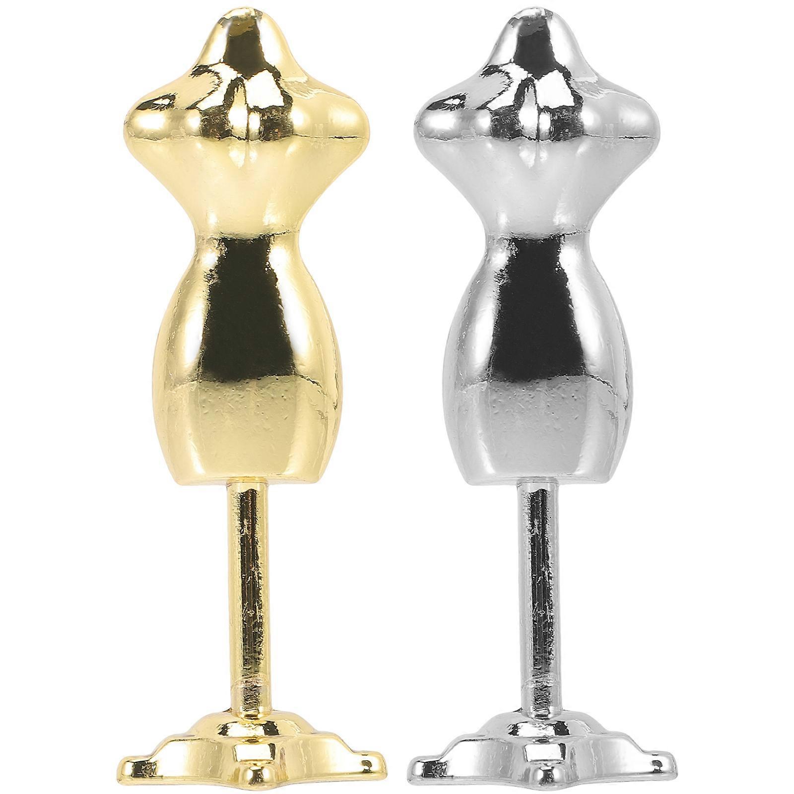 Miniature Doll Dress Mannequin Stands – Compact Decorative Display Holders for Dollhouse and Miniature Clothing, Smooth Surface