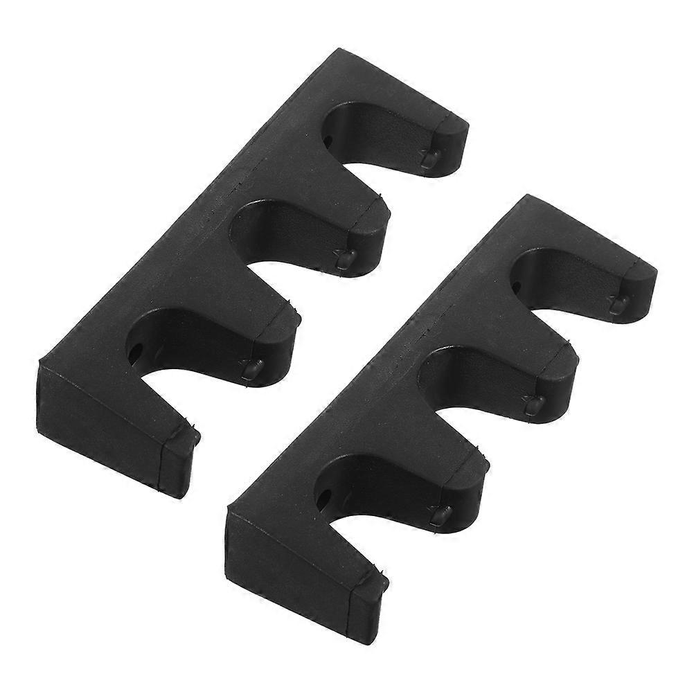 Pool Stick Mounted Cue Holder Billiard Cue Storage Rack Plastic PP Black 2Pcs