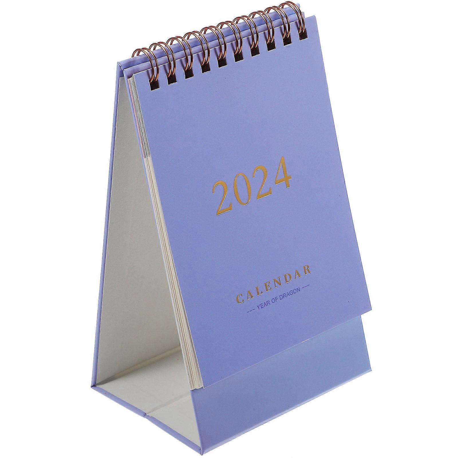 Flip Desktop Calendar Triple Foldable Attendance Calendar Office Supply 1Pcs