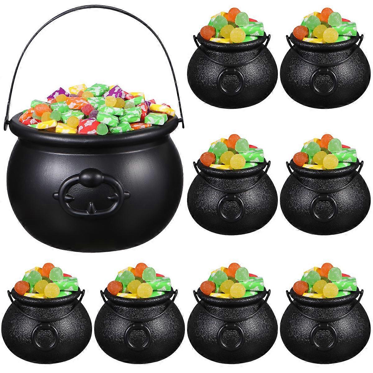 Black Cauldron Medium For Halloween Decoration Children 9Pcs