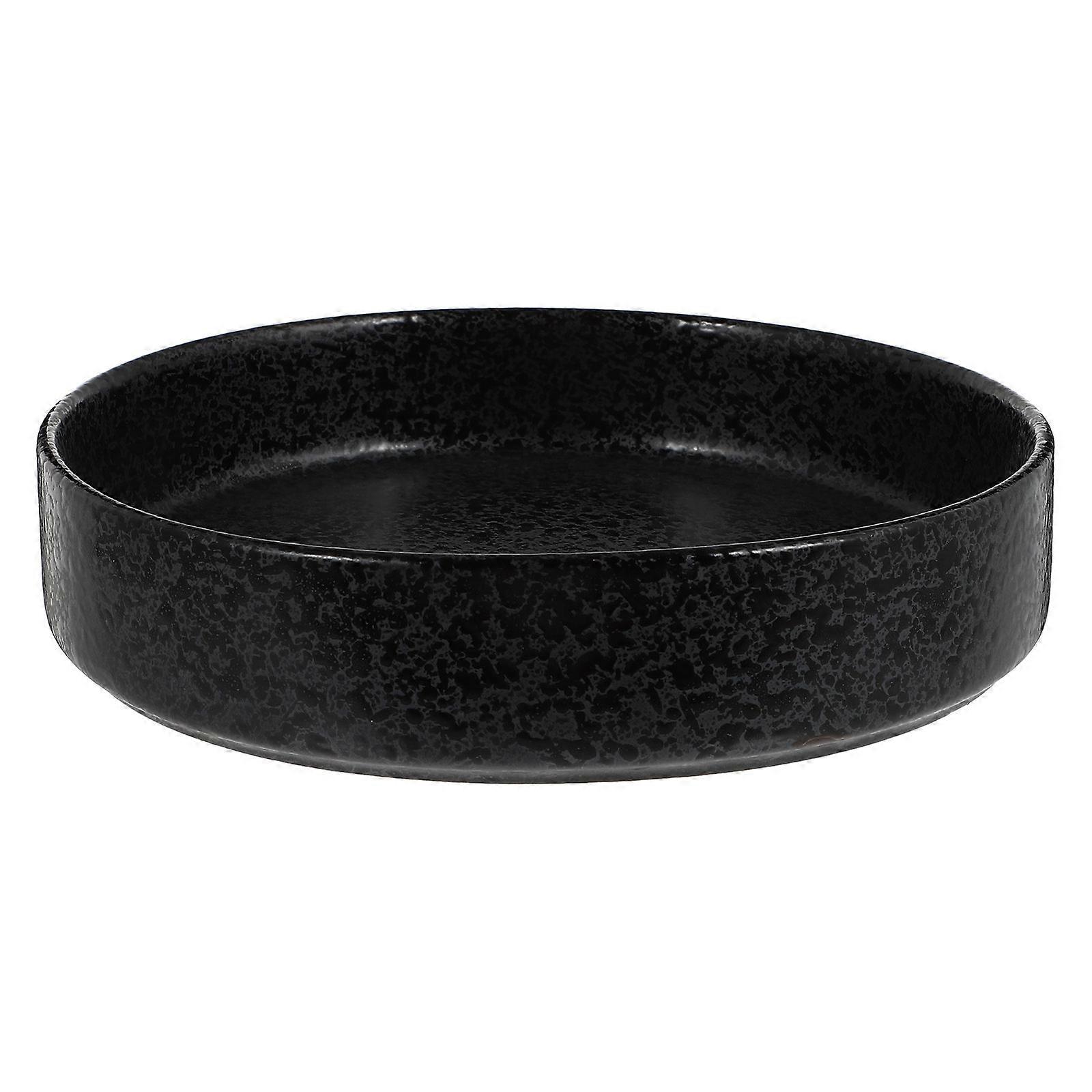 Home Decor Ceramic Flowerpot Dish 1Pcs Black Versatile Sizing Flowerpot for Storage