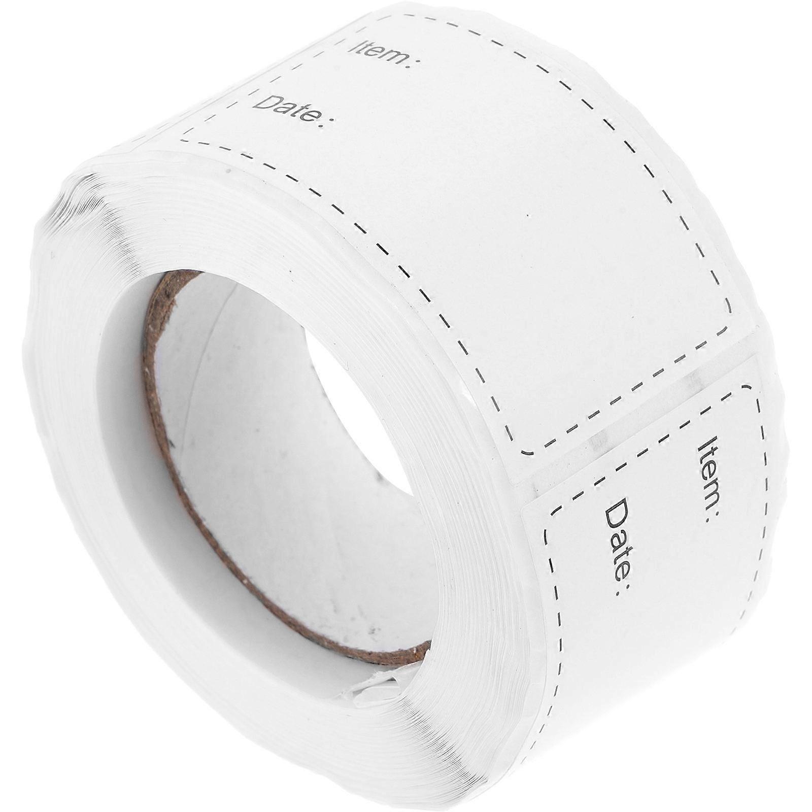 Removable Food Container Labels Roll   Writeable Stickers for Jars, Pantry & Refrigerator Organization   Allergen & Ingredient Labeling for Kitchen