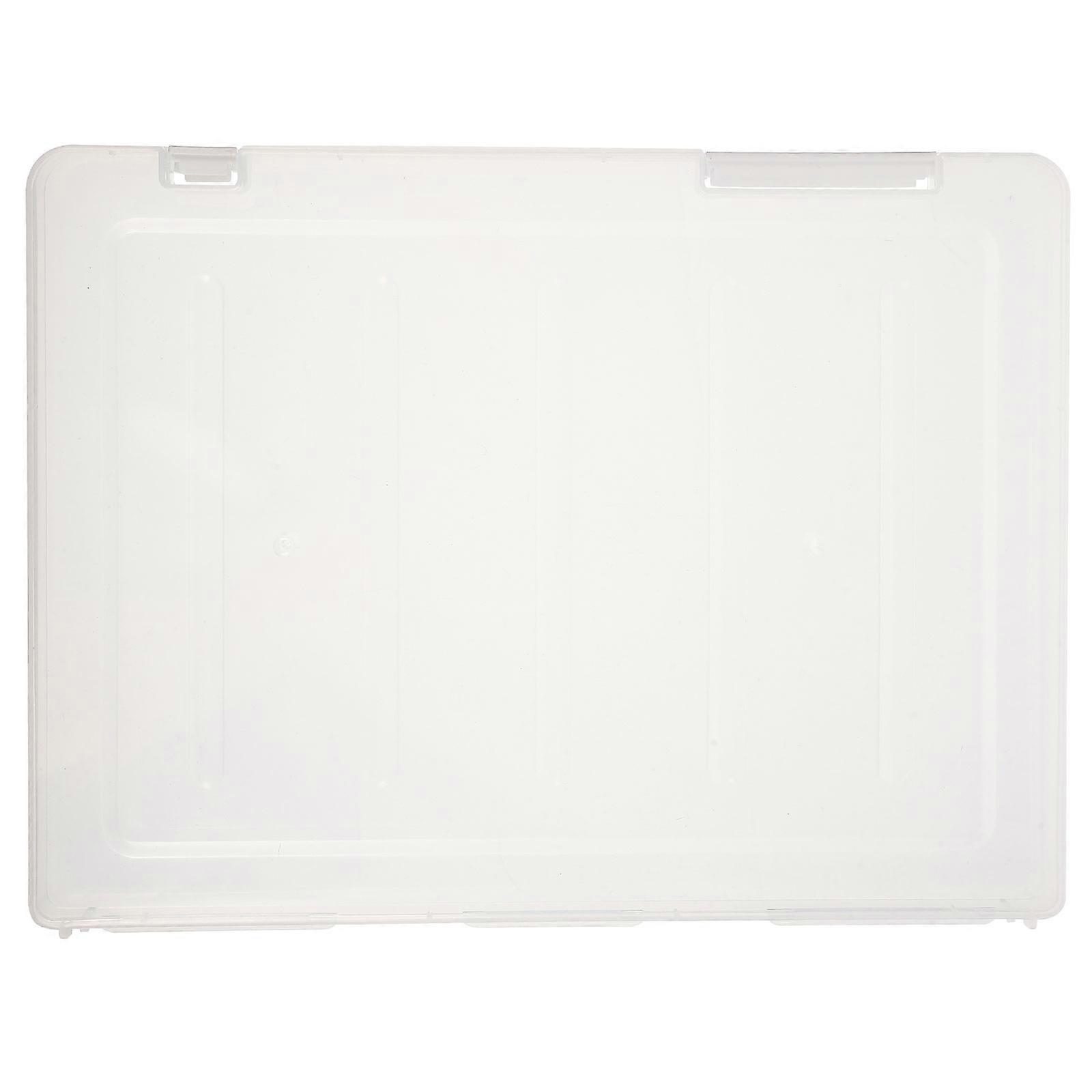 Paper Storage Cases File Holder Plastic Document Box For School Office Waterproof Dustproof Prevent Document Loss 1Set