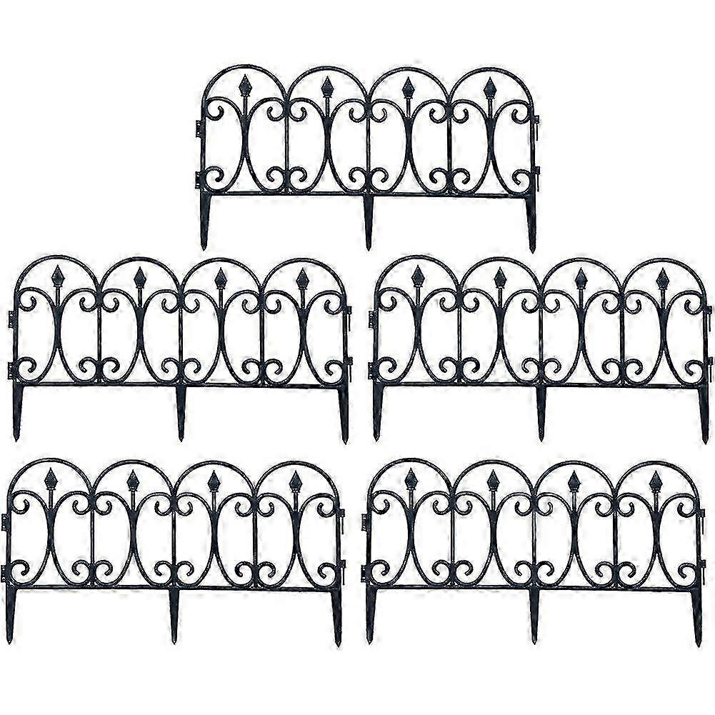 Decorative fencing 5-pack rustproof for patio and garden edges