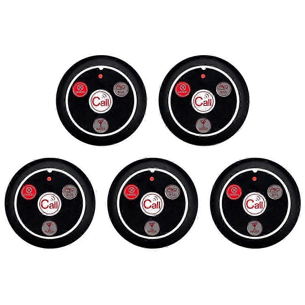 Black 433MHz Wireless Call Transmitter for Restaurant Staff Communication System