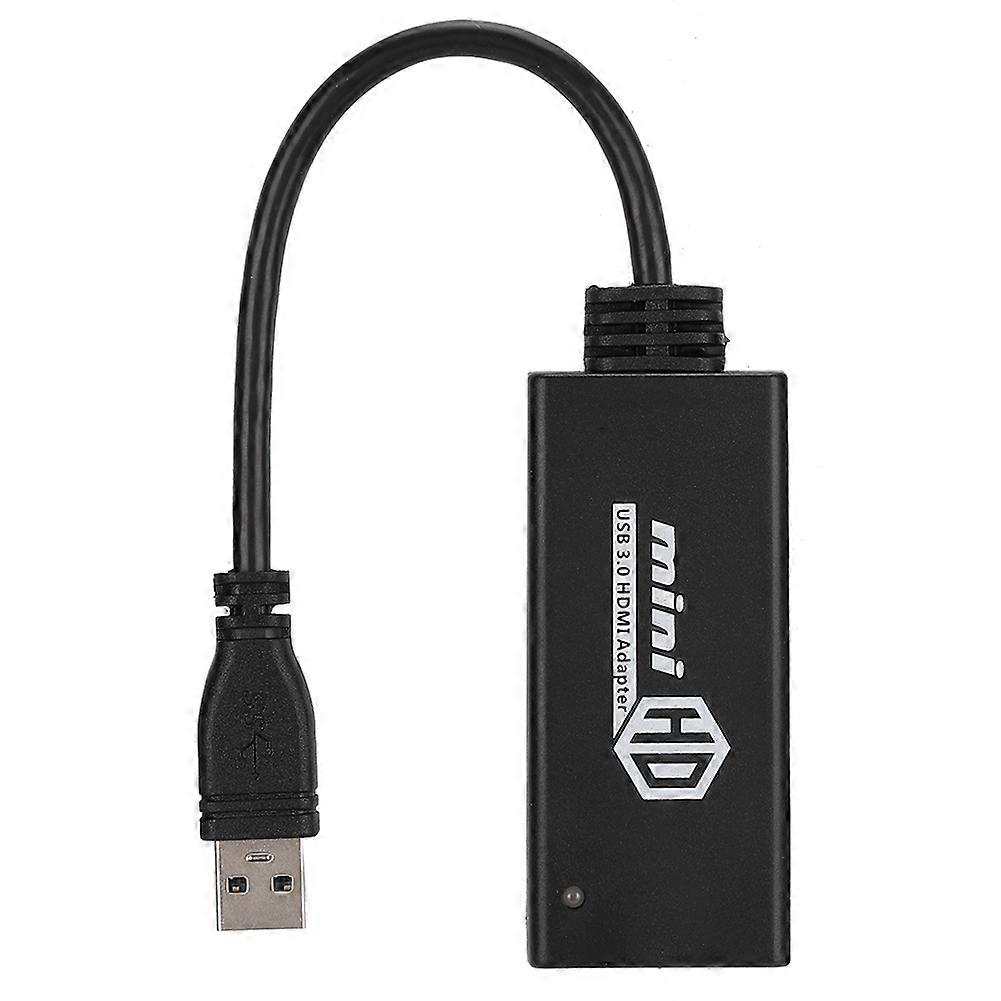 USB 3.0 to HDMI 1080P HD Video o Converter Adapter for Windows 7/8/10/Mac OS, Black, USB 3.0