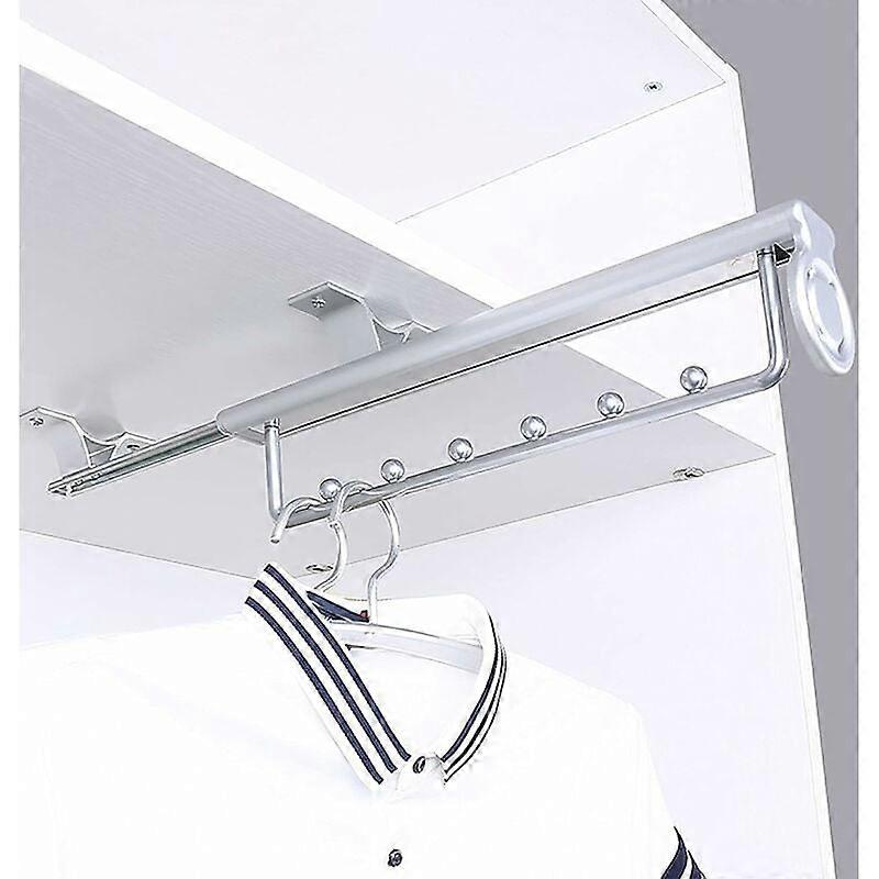 Heavy Duty Extendable Clothes Rail, Trouser Rail, Telescopic Wardrobe, Clothes Rail for Wardrobes