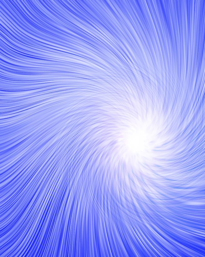 Blue Abstract Vortex of Light. 3D rendering Poster