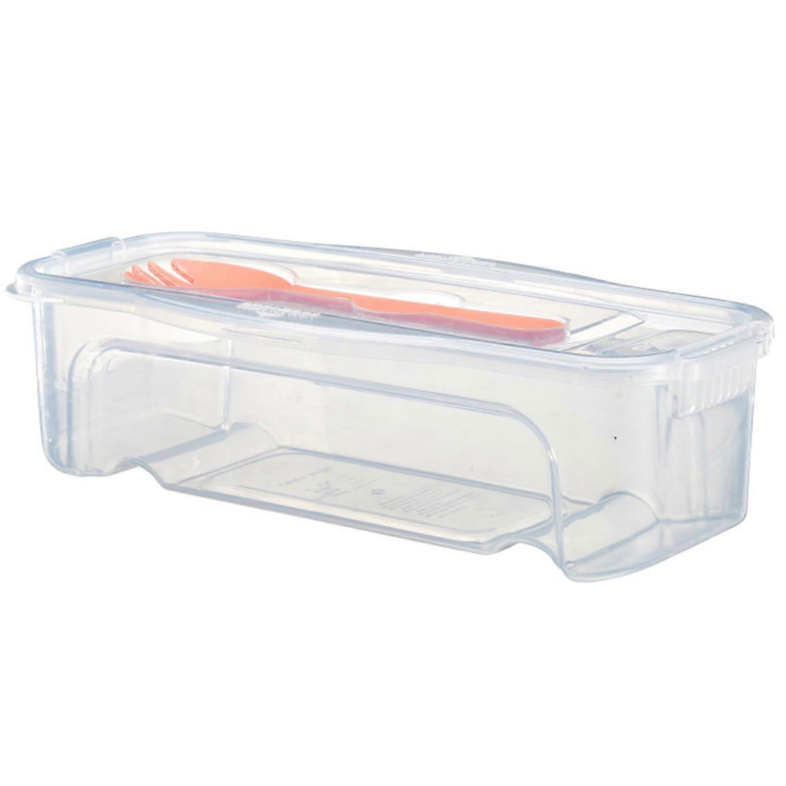 Microwave Pasta Cooker with Strainer 1.3 L with Lid Fork Heat Resistant