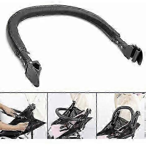 Adjustable Leather Armrest for Baby Stroller (Stroller Not Included)