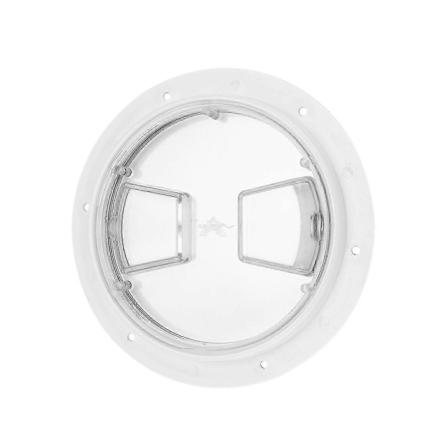 Trappe d'accès au pont de bateau, couvercle transparent, plaque ronde blanche en ABS pour camping-car, yacht (15,24 cm)