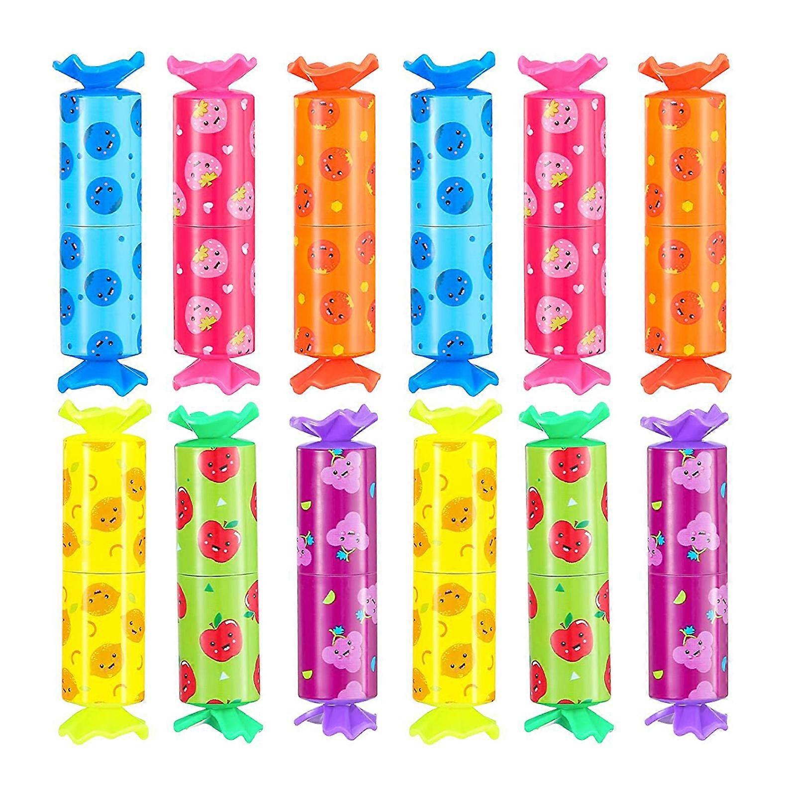 12 STÜCKE Süßigkeiten Form Textmarker Marker Taschengröße Textmarker Stift Schnell trocknend für Scrapbooking Journal Planer Kalender
