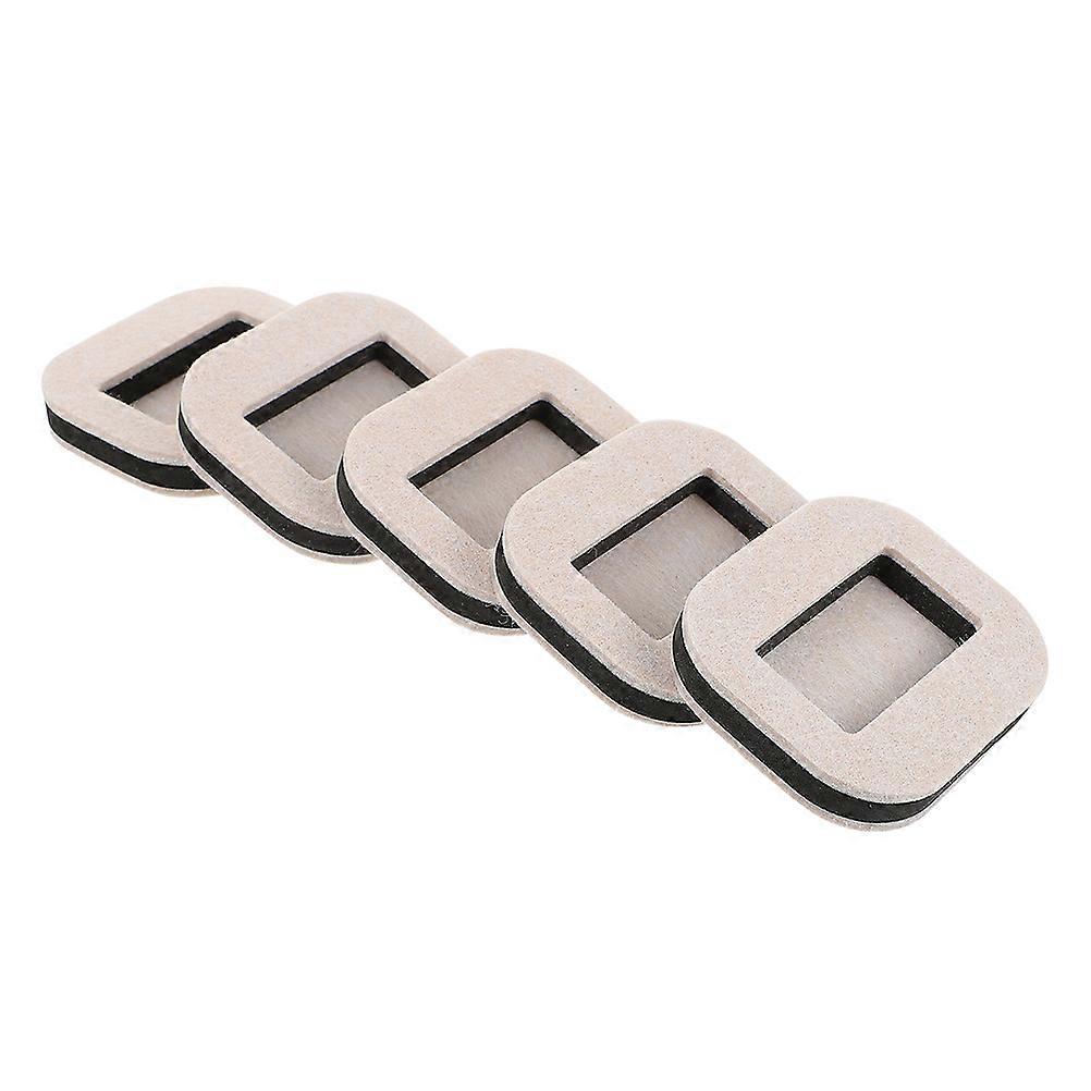 Furniture Felt Pads Noise Reduction Floor Protection 5Pack White Rectangular Simple Design For Chair Caster