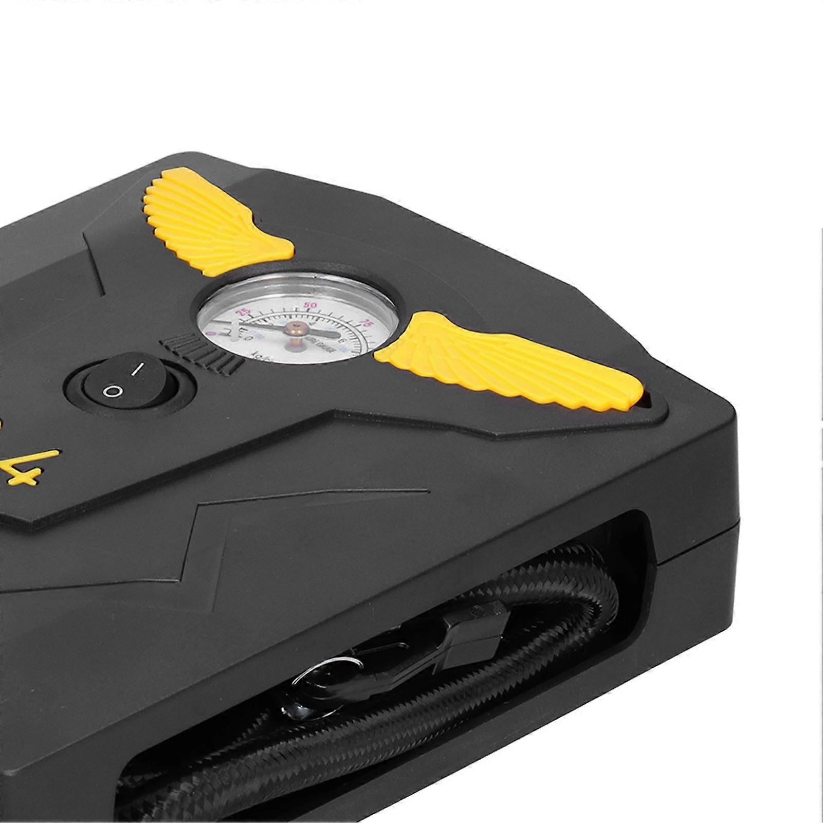 Portable Auto Air Pump Compressor Tire Inflating Tool with 3 Nozzels for Car Motorcycle 12V 120W