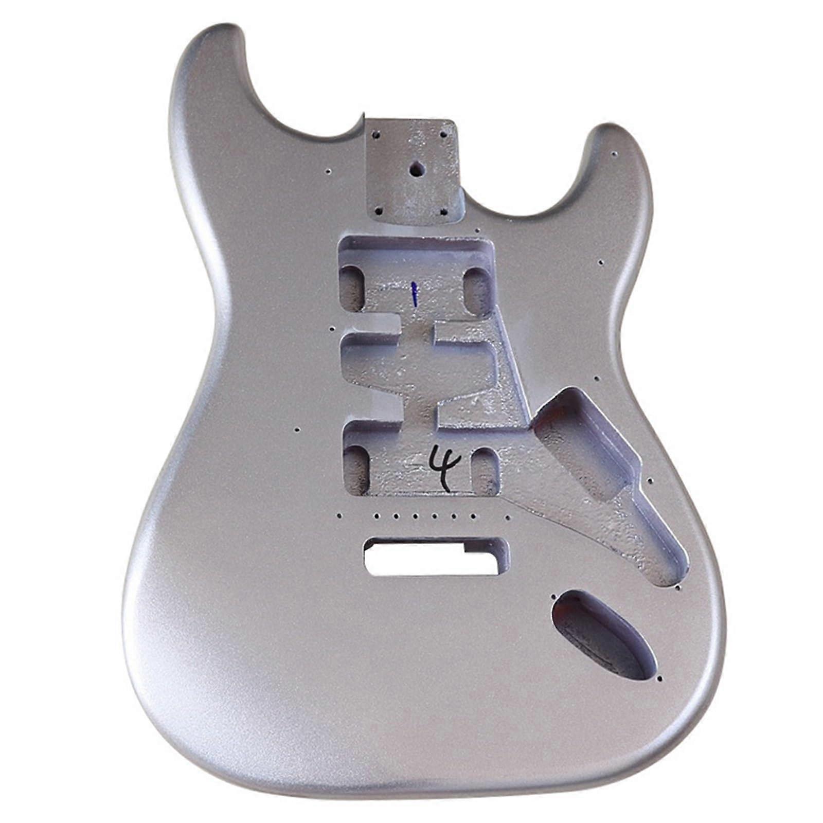 Elektrische Gitarre Körper DIY Zubehör für E-Gitarre, Customizable, 39 Zoll, Hochwertiges Material, Silber Finish