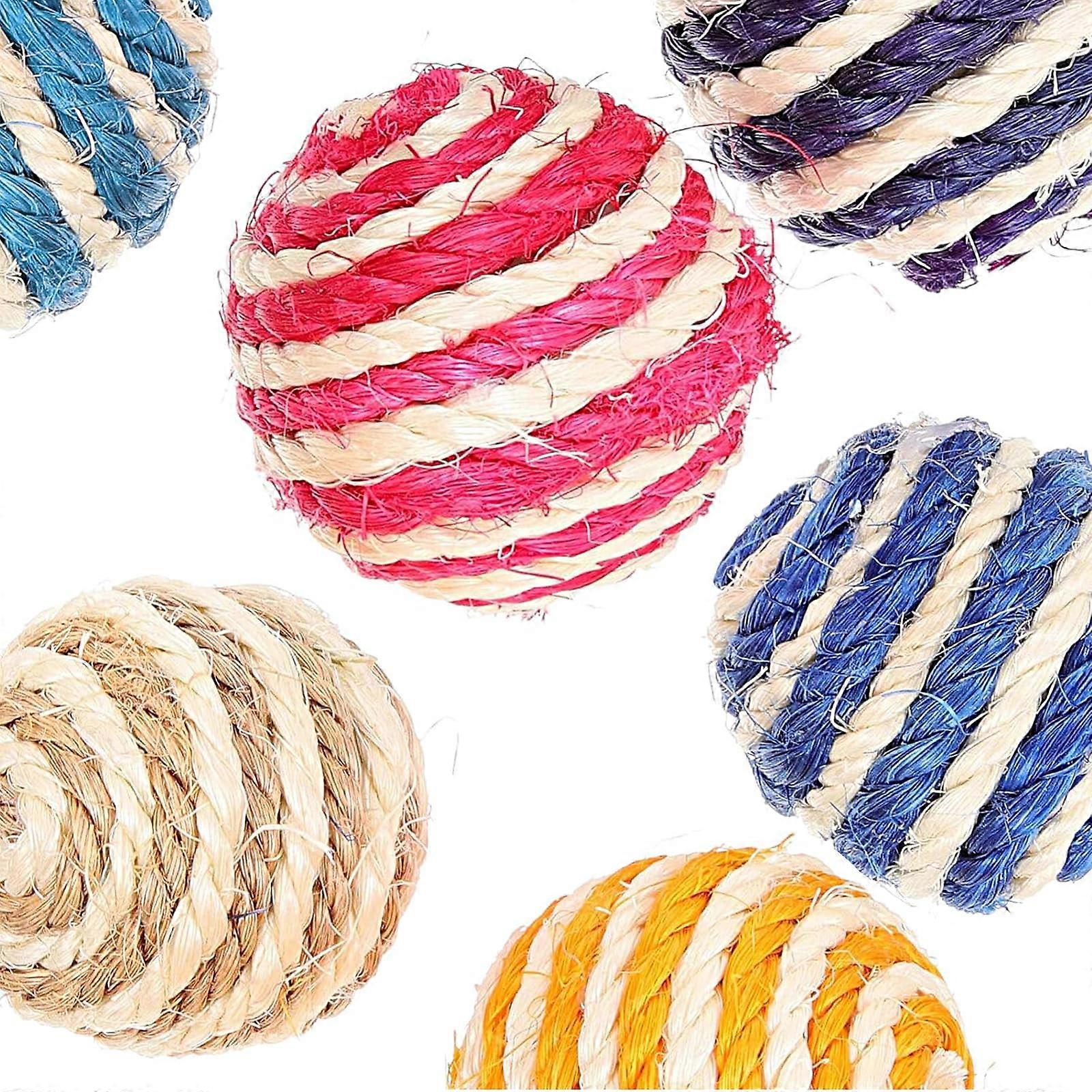 Pack of 9 Sisal Rope Balls, Cat Toy, Pet Scratching Ball, Interactive for Pets