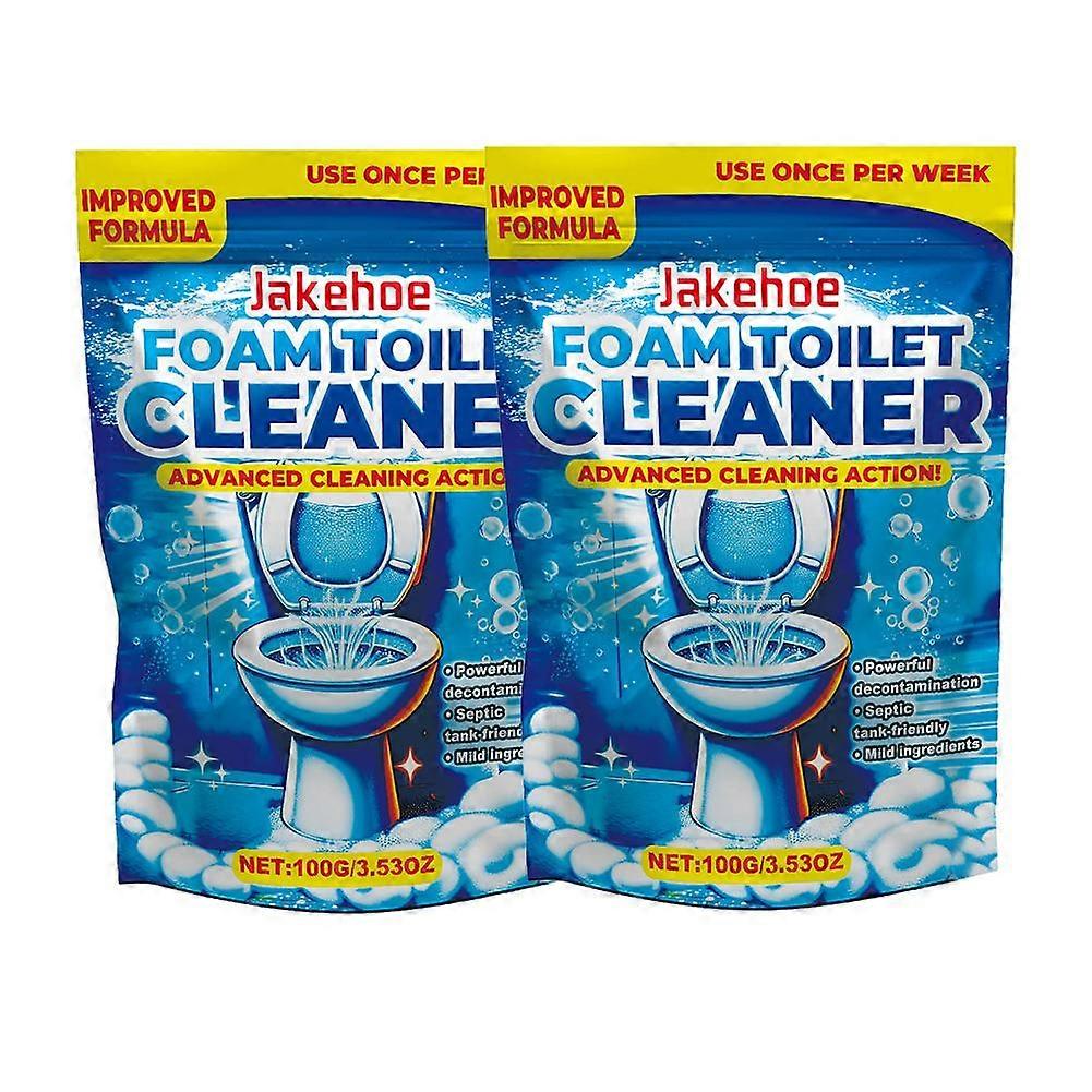 1pcs (A)100g$Schaum WC Reinigungspulver WC Flecken reinigen Geruch Entkalken Duft WC Reinigungspulver